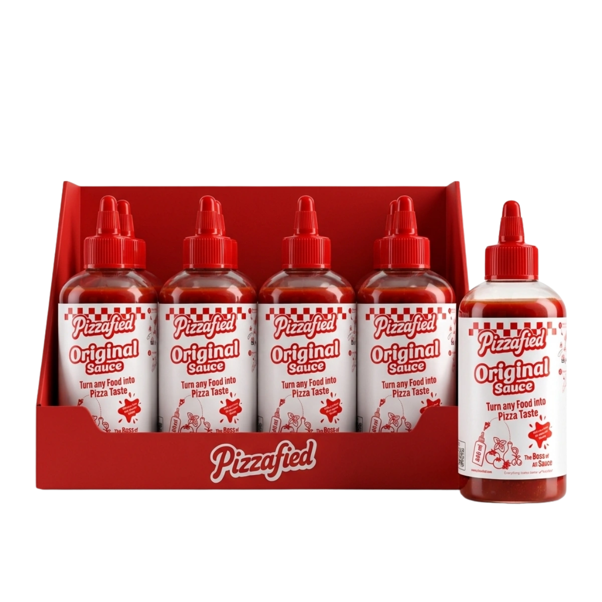 Pizzafied Original Familienpackung - Würzsoße mit Pizzageschmack 5+1 gratis 6x 340 ml